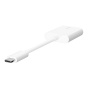 BELKIN RockStar adapter audio i ładowania - 2x USB-C do USB-C - biały