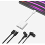 BELKIN RockStar adapter audio i ładowania - 2x USB-C do USB-C - biały