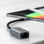 Satechi adapter ethernetowy - RJ45 do USB-C - kosmiczna szarość