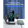 Appleking 4w1 magnetyczny stojak bezprzewodowy do iPhone / Apple Watch / AirPods - 15W - czarny