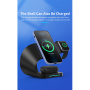 Appleking 4w1 magnetyczny stojak bezprzewodowy do iPhone / Apple Watch / AirPods - 15W - czarny