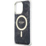 Guess IML Marble marmurowe etui z MagSafe do iPhone 13 Pro Max – czarny