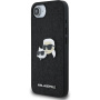 Karl Lagerfeld Fixed Glitter Metal K&CH brokatowe etui do iPhone 16e / 17e - czarne