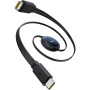 Baseus Nomos wysuwany kabel ładujący i do transmisji danych - USB-C do USB-C - 1,5 m - czarny