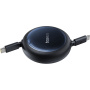 Baseus Nomos wysuwany kabel ładujący i do transmisji danych - USB-C do USB-C - 1,5 m - czarny
