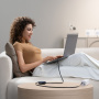 Baseus Nomos wysuwany kabel ładujący i do transmisji danych - USB-C do USB-C - 1,5 m - czarny
