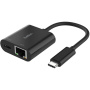 BELKIN Connect ładowarka i adapter Ethernet - RJ45 / USB-C do USB-C - czarny