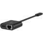 BELKIN Connect ładowarka i adapter Ethernet - RJ45 / USB-C do USB-C - czarny