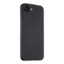 Tactical Aramid etui ze wzorem włókna węglowego i MagSafe do iPhone 16e / 17e - ciemnoszary