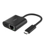 BELKIN Connect ładowarka i adapter Ethernet - RJ45 / USB-C do USB-C - czarny