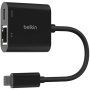 BELKIN Connect ładowarka i adapter Ethernet - RJ45 / USB-C do USB-C - czarny