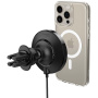 Magnetyczny uchwyt samochodowy do kratki wentylacyjnej Spigen OneTap Pro 3 Cryomax z ładowaniem bezprzewodowym do iPhone'a - czarny
