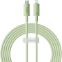 Ekodegradowalny kabel do ładowania i transmisji danych Baseus PD 20W USB-C / Lightning na iPhone/iPad/iPod/AirPods - 2 m - jasnozielony