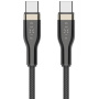 Kabel w oplocie do ładowania i transmisji danych FIXED PD 100 W USB-C / USB-C do iPhone/iPad/MacBook/AirPods - 0,5 m - czarny