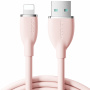 Silikonowy kabel do transmisji danych i szybkiego ładowania JOYROOM SA29-AL3 USB-A / Lightning do iPhone / iPad / iPod / AirPods - 1,2 m - jasnoróżowy
