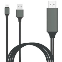 Adapter kabelowy USB-C i USB na HDMI dla iPad / MacBook - 2m - czarny
