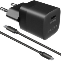 Mini ładowarka FIXED 30 W USB-C z kablem USB-C / USB-C - PD do iPhone / iPada - 1 m - biały