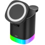 Magnetyczna podstawka ładująca 3 w 1 z obsługą MagSafe dla iPhone / Apple Watch / Airpods - czarny