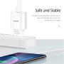 USAMS T21 Zestaw adaptera z portem USB-A i kabla USB-A na Lightning - 10,5W - 1 m - biały