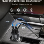 Ładowarka samochodowa UGREEN z 2x portami USB-C - 30W - szara