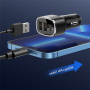 Ładowarka samochodowa Yesido Y47 z portami USB-C / 2x USB-A - 49W - czarna
