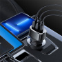 Ładowarka samochodowa Yesido Y47 z portami USB-C / 2x USB-A - 49W - czarna