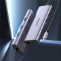 UGREEN CM490 Hub 9w1 - slot na kartę SD / TF / RJ45 / 2x HDMI / USB-C / 3x USB-A do USB-C - ciemnoszary