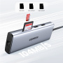 UGREEN CM490 Hub 9w1 - slot na kartę SD / TF / RJ45 / 2x HDMI / USB-C / 3x USB-A do USB-C - ciemnoszary