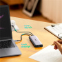 UGREEN CM490 Hub 9w1 - slot na kartę SD / TF / RJ45 / 2x HDMI / USB-C / 3x USB-A do USB-C - ciemnoszary