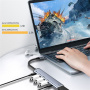 Hub 6w1 - HDMI / 2x USB-C / 3x USB-A do USB-C - ciemnoszary