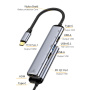 Hub 6w1 - HDMI / 2x USB-C / 3x USB-A do USB-C - ciemnoszary
