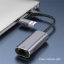 T30B 2w1 adapter Ethernet - RJ45 na USB-C / USB-A - szary