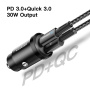 Ładowarka samochodowa ESSAGER ES-CC07 z portami USB-C / USB-A - 30W - czarna
