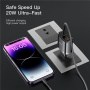 Yesido YC47 Zestaw adaptera z portami USB-C / USB-A i kabel USB-C do Lightning - 20W - 1 m - czarny