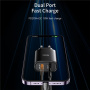 Yesido YC47 Zestaw adaptera z portami USB-C / USB-A i kabel USB-C do Lightning - 20W - 1 m - czarny