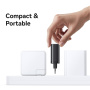 USAMS CC299 Zestaw adaptera z portami USB-C / USB-A i wysuwanego kabla USB-C - 65W - biały