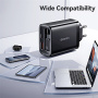 USAMS CC299 Zestaw adaptera z portami USB-C / USB-A i wysuwanego kabla USB-C - 65W - biały