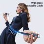 USAMS CC299 Zestaw adaptera z portami USB-C / USB-A i wysuwanego kabla USB-C - 65W - biały