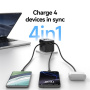 USAMS CC309 Uniwersalny adapter podróżny z portami 2x USB-C / USB-A i wysuwanymi wtyczkami - 25W - czarny