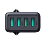 JOYROOM JR-TCN03 adapter ładowarki z 4x portami USB-A - 24W - czarny