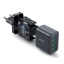 JOYROOM JR-TCN03 adapter ładowarki z 4x portami USB-A - 24W - czarny