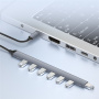 ADS-303C 7w1 hub - 7x USB-A na USB-C - szary