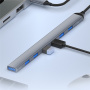 ADS-303C 7w1 hub - 7x USB-A na USB-C - szary
