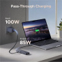 UGREEN CM828 Hub 6w1 - RJ45 / HDMI / 2x USB-C / 2x USB-A do USB-C - ciemnoszary