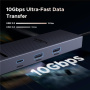 UGREEN CM828 Hub 6w1 - RJ45 / HDMI / 2x USB-C / 2x USB-A do USB-C - ciemnoszary