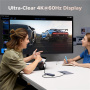 UGREEN CM828 Hub 6w1 - RJ45 / HDMI / 2x USB-C / 2x USB-A do USB-C - ciemnoszary