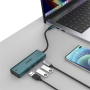 ONTEN UC123 5w1 hub - HDMI / USB-C / 3x USB-A do USB-C - petrolowy