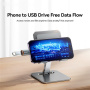 ESSAGER adapter ładowania i danych - USB-A na USB-C - ciemnoszary