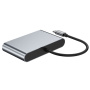 Redukcja 4w1 - HDMI / RJ45 / USB-C / USB-A do USB-C - szara