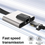 NK-1056S Redukcja 3w1 - RJ45 / 3,5 mm jack / USB-C do USB-C / Lightning / USB-A - szary